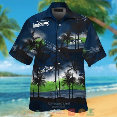 Palm Tree Seattle Seahawks Dark Navy Hawaii Shirt, Shorts - Hot Sale 2025