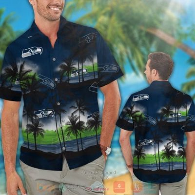 Palm Tree Seattle Seahawks Dark Navy Hawaii Shirt, Shorts - Hot Sale 2025