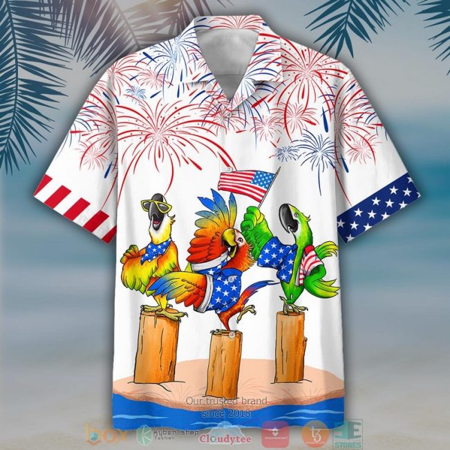Parrot Independence Day Is Coming Hawaiian Shirt, Shorts - Hot Sale 2025