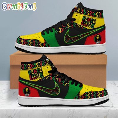 Peace And Love Bob Marley Air Jordan 1 Shoes