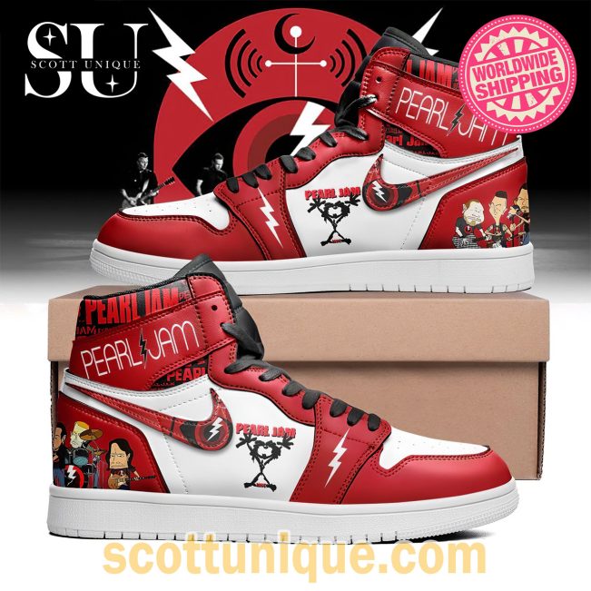 Pearl Jam Rock Band Custom Nike Air Jordan 1 Sneakers -Soulcals.com
