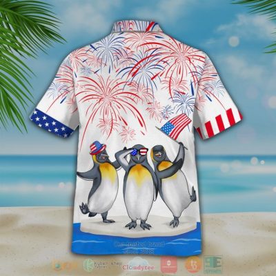 Penguins Independence Day White Hawaiian Shirt, Shorts - Hot Sale 2025