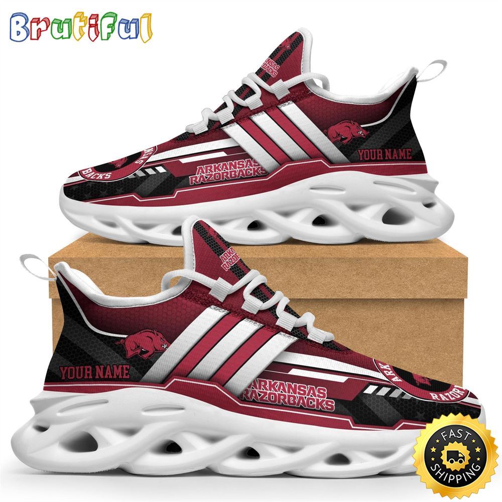 Personalized Arkansas Razorbacks Max Soul Shoes Sneakers Elevate Your Every Step
