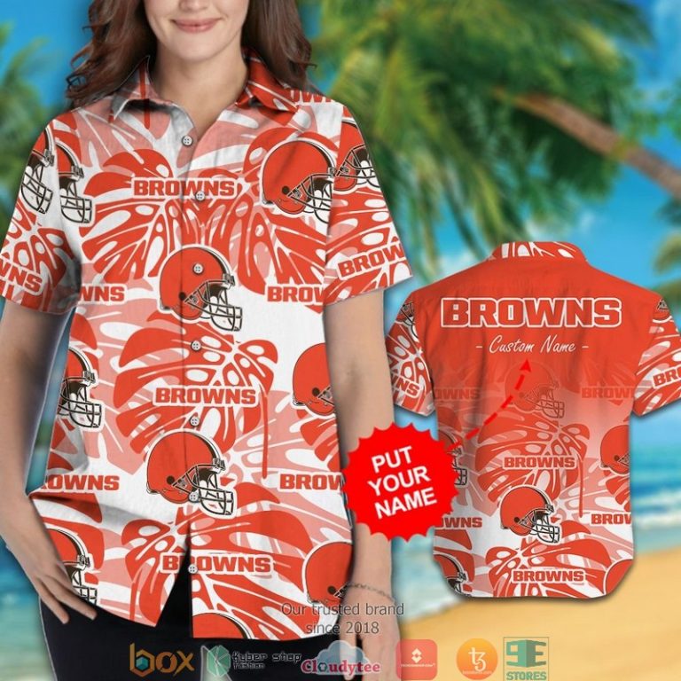 Personalized Cleveland Browns Monstera Deliciosa Hawaiian Shirt, Short - Hot Sale 2025 Personalized Cleveland Browns Monstera Deliciosa Hawaiian Shirt, Short - Hot Sale 2025