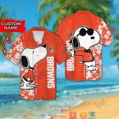 Personalized Cleveland Browns Snoopy Hawaiian Shirt Short.jpg - demo10