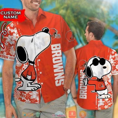 Personalized Cleveland Browns Snoopy Hawaiian Shirt, Short - Hot Sale 2025