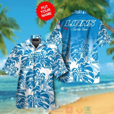Personalized Detroit Lions Custom Blue Hawaiian Shirt And Shorts - Hot Sale 2025
