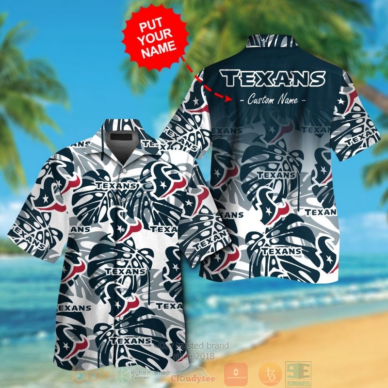 Personalized Houston Texans Tropical Plants Custom Hawaiian Shirt And Shorts - Hot Sale 2025