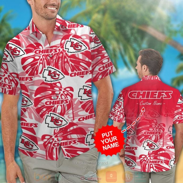 Personalized Kansas City Chiefs Tropical Plants Custom Hawaiian Shirt And Shorts - Hot Sale 2025 Personalized Kansas City Chiefs Tropical Plants Custom Hawaiian Shirt And Shorts - Hot Sale 2025