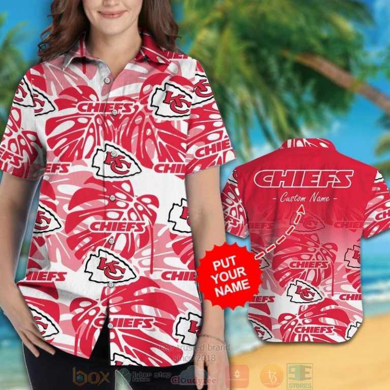 Personalized Kansas City Chiefs Tropical Plants Custom Hawaiian Shirt And Shorts - Hot Sale 2025 Personalized Kansas City Chiefs Tropical Plants Custom Hawaiian Shirt And Shorts - Hot Sale 2025