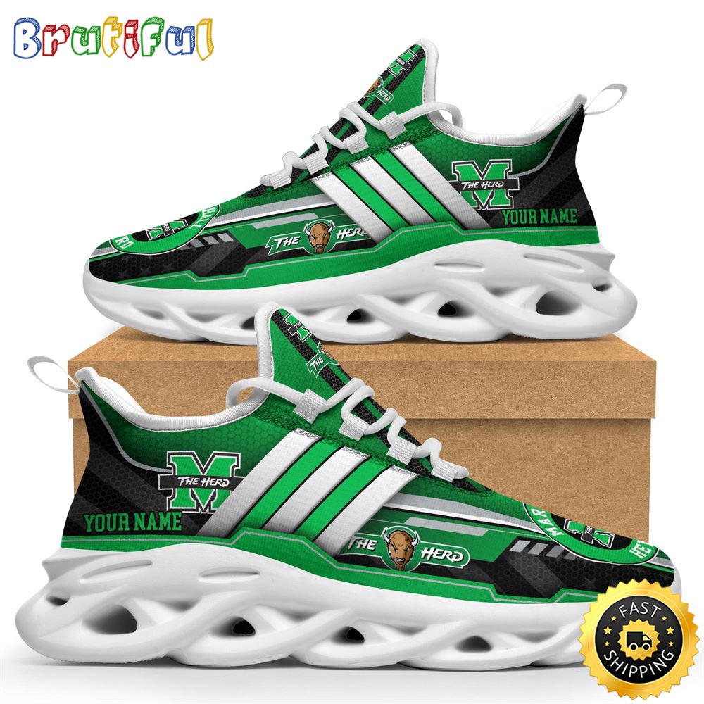 Personalized Marshall Thundering Herd Max Soul Shoes Sneakers Elevate Your Every Step