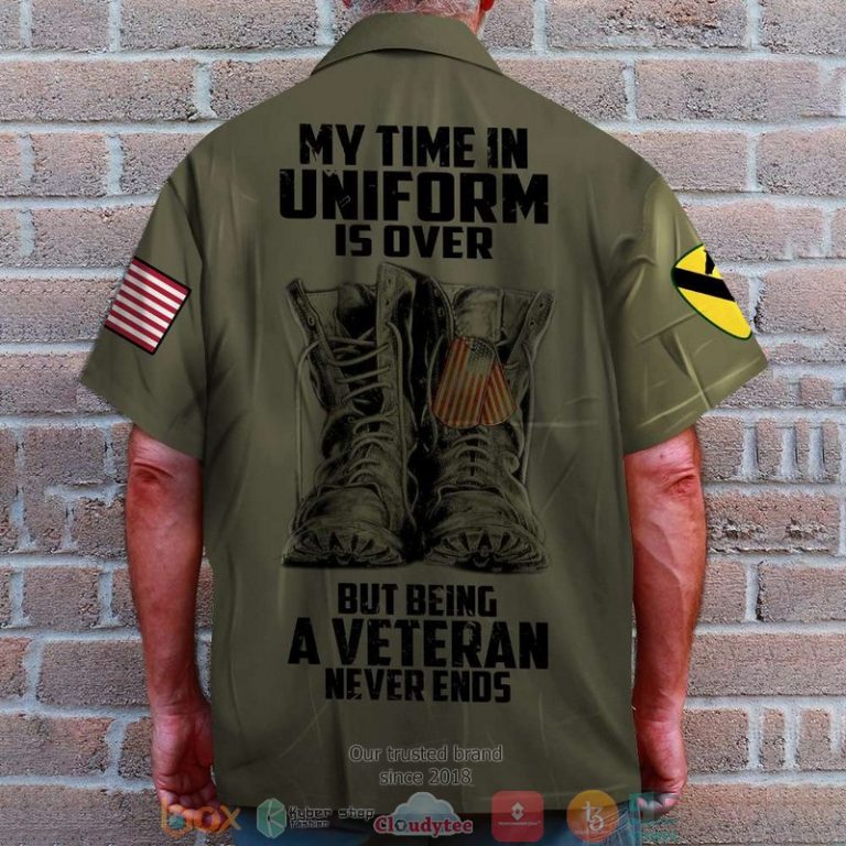Personalized My Time In Uniform Is Over Veteran Military Hawaiian Shirt, Short - Hot Sale 2025