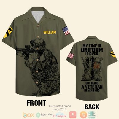 Personalized My Time In Uniform Is Over Veteran Military Soldiers Veteran Custom Hawaiian Shirt, Shorts - Hot Sale 2025