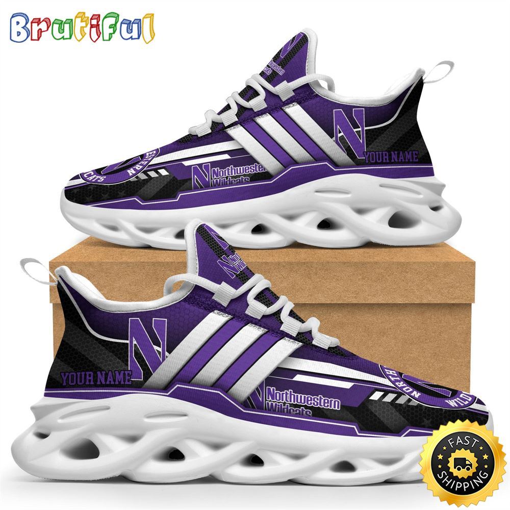 Personalized Northwestern Wildcats Max Soul Shoes Sneakers Elevate Your Every Step