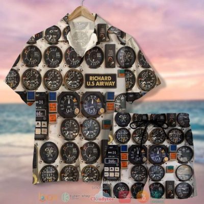 Personalized Pilot Aircraft Cockpit Custom Hawaiian Shirt, Shorts - Hot Sale 2025