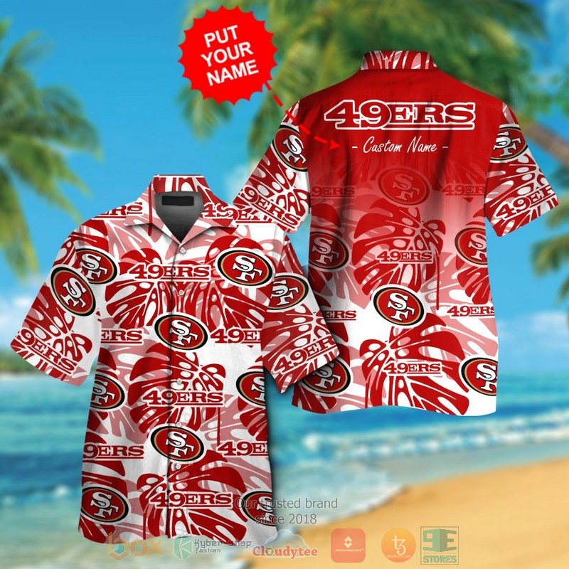 Personalized San Francisco 49Ers Tropical Plants Custom Hawaiian Shirt And Shorts - Hot Sale 2025