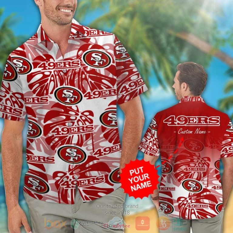 Personalized San Francisco 49Ers Tropical Plants Custom Hawaiian Shirt And Shorts - Hot Sale 2025