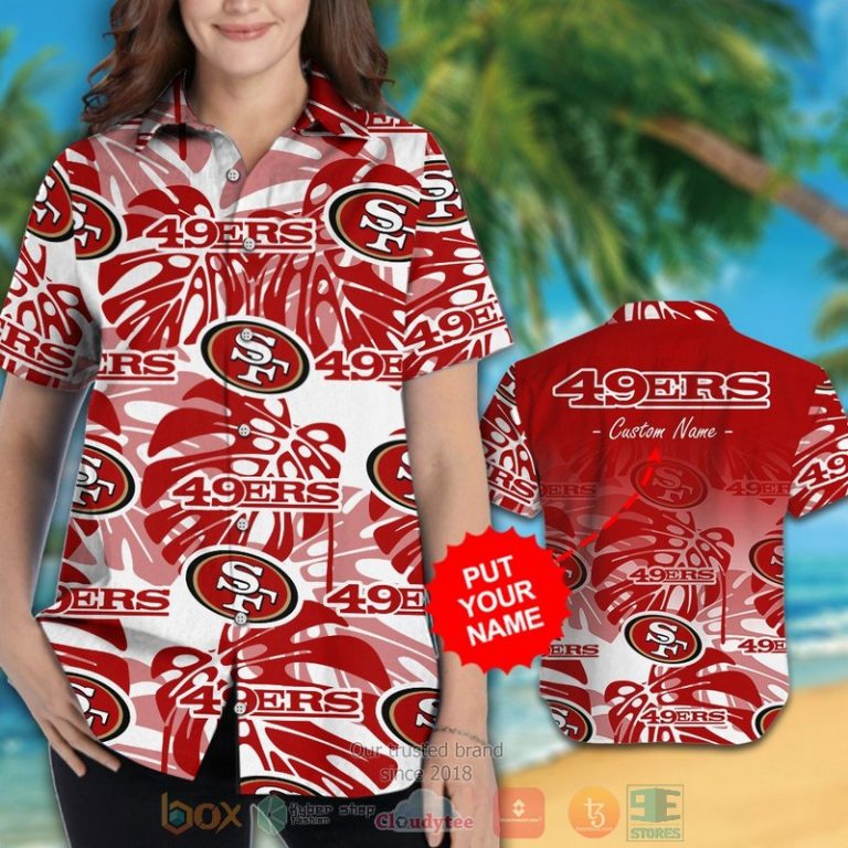 Personalized San Francisco 49Ers Tropical Plants Custom Hawaiian Shirt And Shorts - Hot Sale 2025