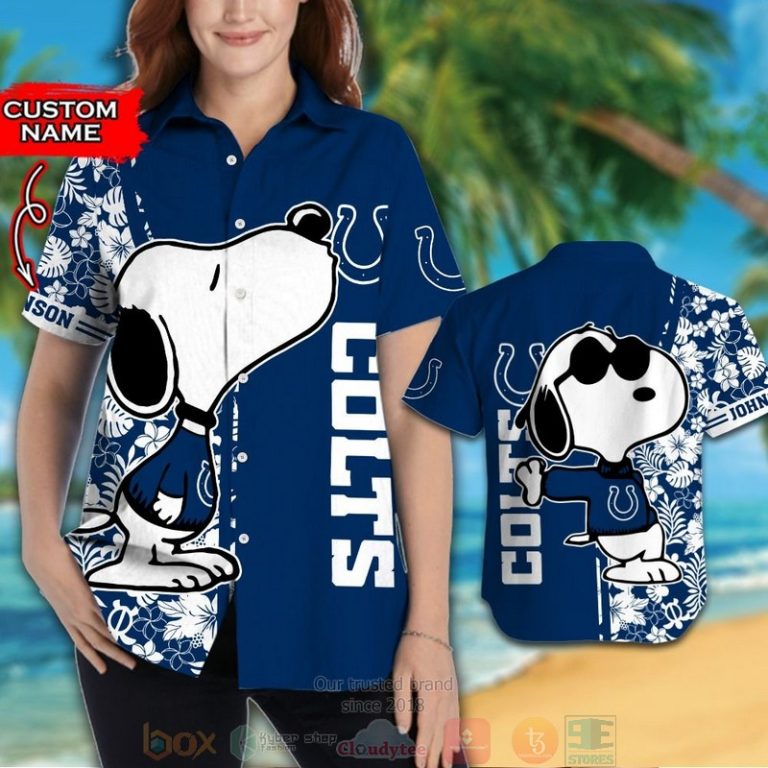 Personalized Snoopy Indianapolis Colts Custom Hawaiian Shirt And Shorts - Hot Sale 2025