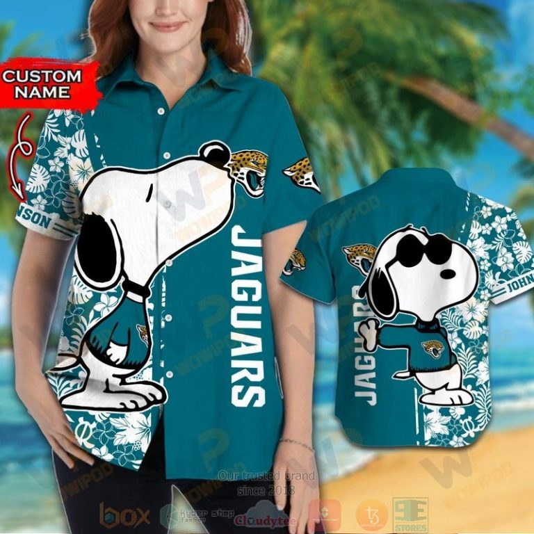Personalized Snoopy Jacksonville Jaguars Custom Hawaiian Shirt And Shorts - Hot Sale 2025