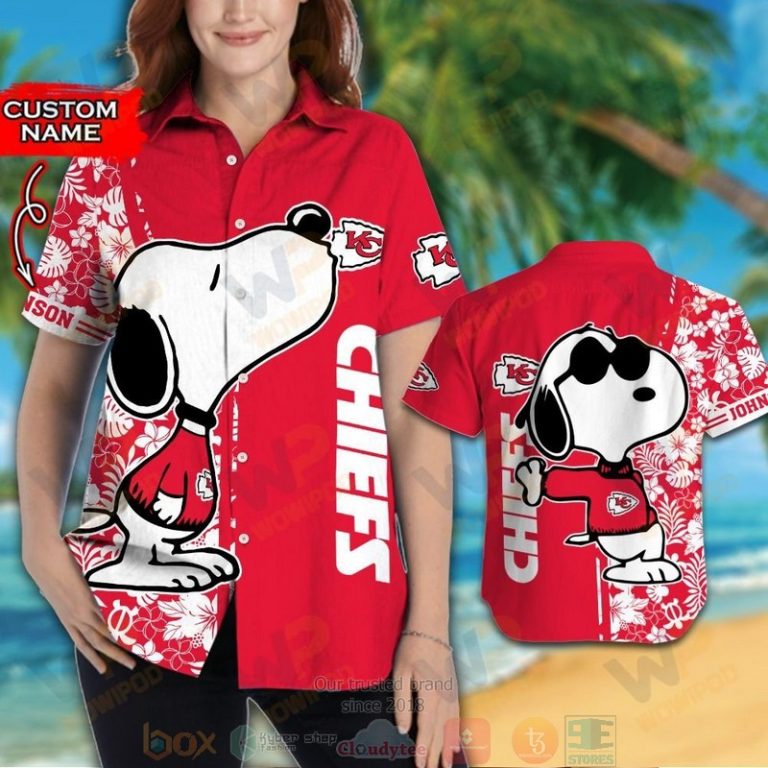 Personalized Snoopy Kansas City Chiefs Custom Hawaiian Shirt And Shorts - Hot Sale 2025