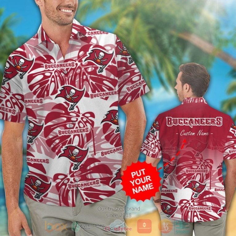 Personalized Tampa Bay Buccaneers Tropical Plants Custom Hawaiian Shirt And Shorts - Hot Sale 2025