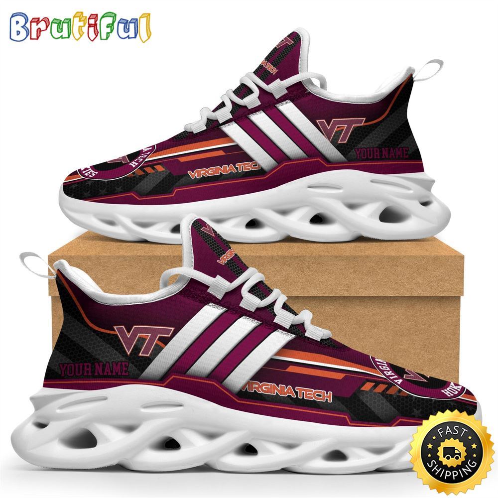Personalized Virginia Tech Hokies Max Soul Shoes Sneakers Elevate Your Every Step