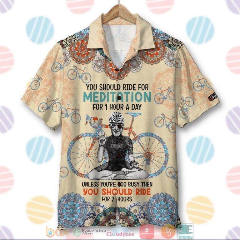 Personalized You Should Ride For Meditation For 1 Hour A Day Cycling Lovers Custom Phot Hawaiian Shirt, Shorts - Hot Sale 2025
