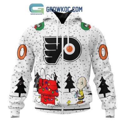 Philadelphia Flyers NHL Mix Snoopy Peanuts Christmas Personalized Hoodie T Shirt