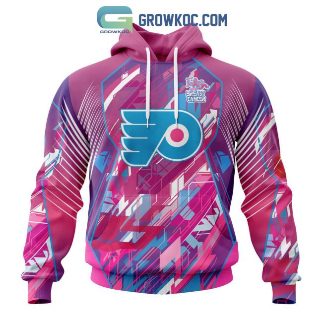Philadelphia Flyers NHL Special Design I Pink I Can! Fearless Again Breast Cancer Hoodie T Shirt