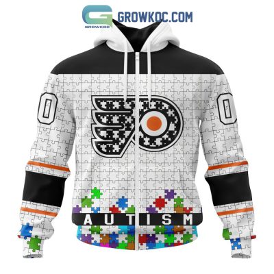 Philadelphia Flyers NHL Special Unisex Kits Hockey Fights Against Autism Hoodie T Shirt