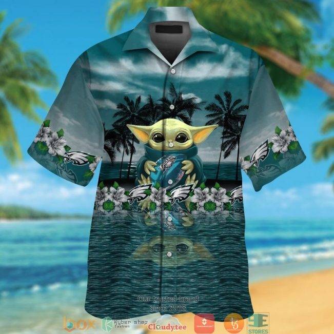 Philadelphia Eagles Baby Yoda Hawaiian Shirt, Short - Hot Sale 2025