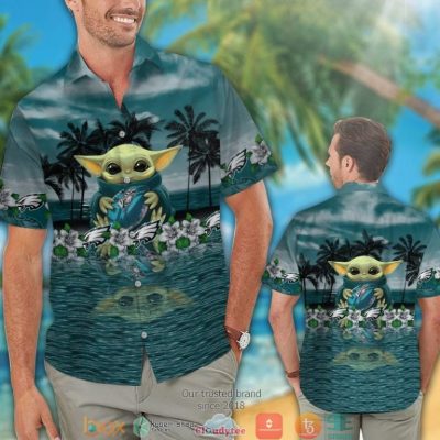 Philadelphia Eagles Baby Yoda Hawaiian Shirt, Short - Hot Sale 2025