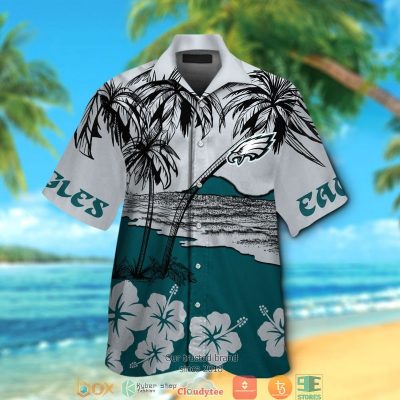 Philadelphia Eagles Coconut Island Hibiscus Hawaiian Shirt, Short - Hot Sale 2025