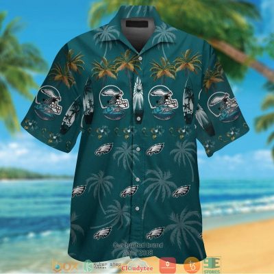 Philadelphia Eagles Coconut Pattern Hawaiian Shirt, Short - Hot Sale 2025