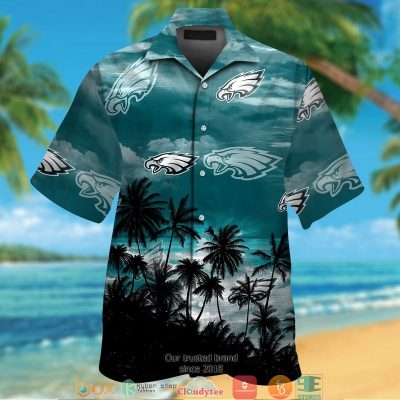Philadelphia Eagles Dark Coconut Island Hawaiian Shirt, Short - Hot Sale 2025