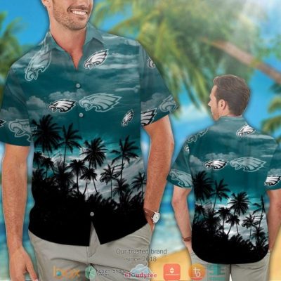 Philadelphia Eagles Dark Coconut Island Hawaiian Shirt, Short - Hot Sale 2025