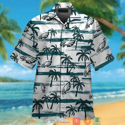 Philadelphia Eagles Green Coconut White Hawaiian Shirt, Short - Hot Sale 2025