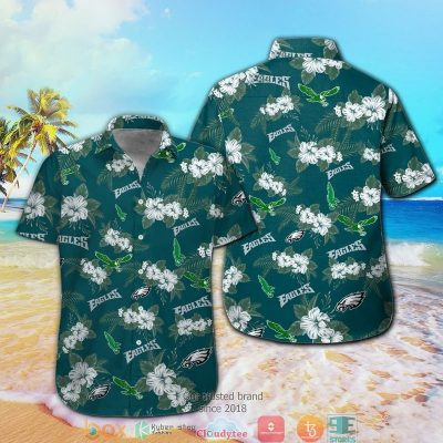 Philadelphia Eagles Hibiscus Flowers Hawaiian Shirt, Short - Hot Sale 2025