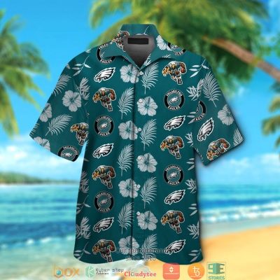 Philadelphia Eagles Hibiscus Leaf Pattern Hawaiian Shirt, Short - Hot Sale 2025