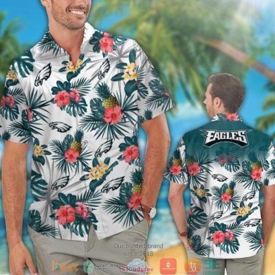 Philadelphia Eagles Hibiscus Pineapple Hawaiian Shirt, Short - Hot Sale 2025