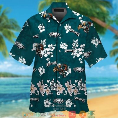 Philadelphia Eagles Hibiscus Pattern Hawaiian Shirt, Short - Hot Sale 2025