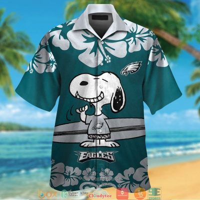 Philadelphia Eagles Snoopy Hibiscus Hawaiian Shirt, Short - Hot Sale 2025