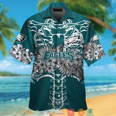 Philadelphia Eagles Backbone Hibiscus Hawaiian Shirt, Short - Hot Sale 2025