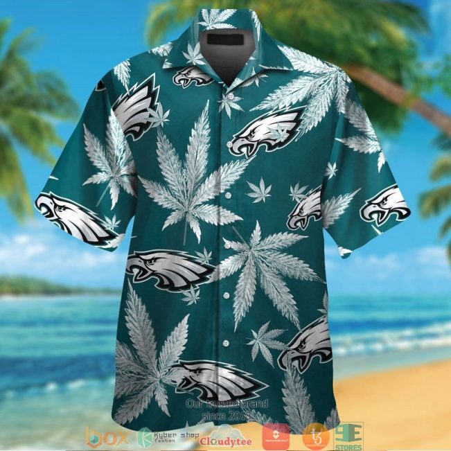 Philadelphia Eagles Cannabis Hawaiian Shirt, Short - Hot Sale 2025