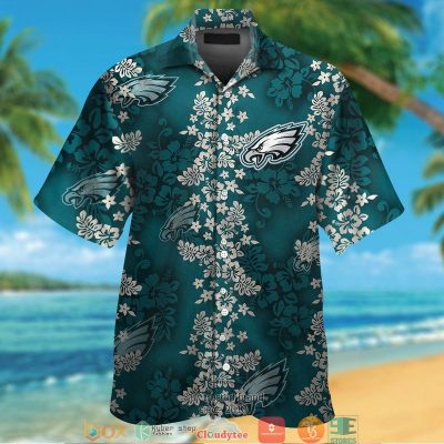 Philadelphia Eagles Hibiscus Leaf Hawaiian Shirt, Short - Hot Sale 2025