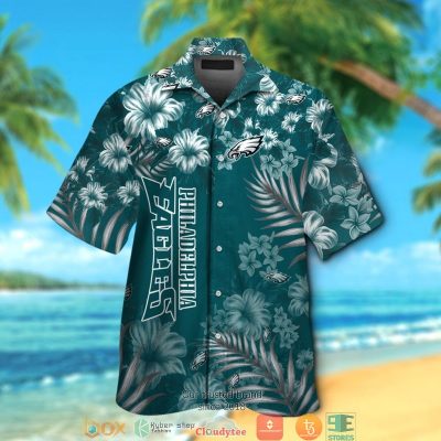 Philadelphia Eagles Leaf Hibiscus Hawaiian Shirt, Short - Hot Sale 2025