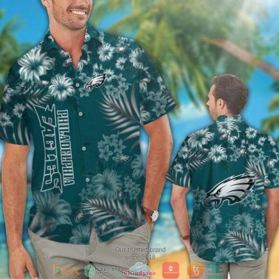 Philadelphia Eagles Leaf Hibiscus Hawaiian Shirt, Short - Hot Sale 2025