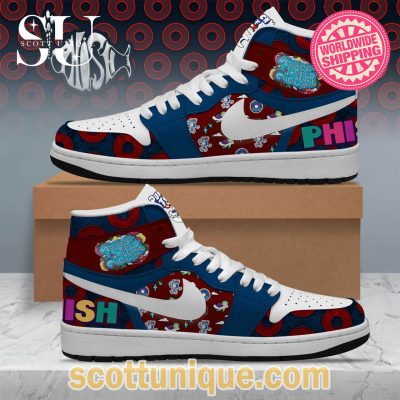 Phish Punch You in the Eye Premium Nike Air Jordan 1 High Top Sneaker -Soulcals.com