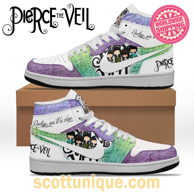 Pierce The Veil Darling You'll Be Okay Air Jordan 1 High Top Sneaker -Soulcals.com